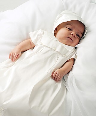 Sarah Louise -i- Silk Boys Christening Robe & Bonnet.001177GS